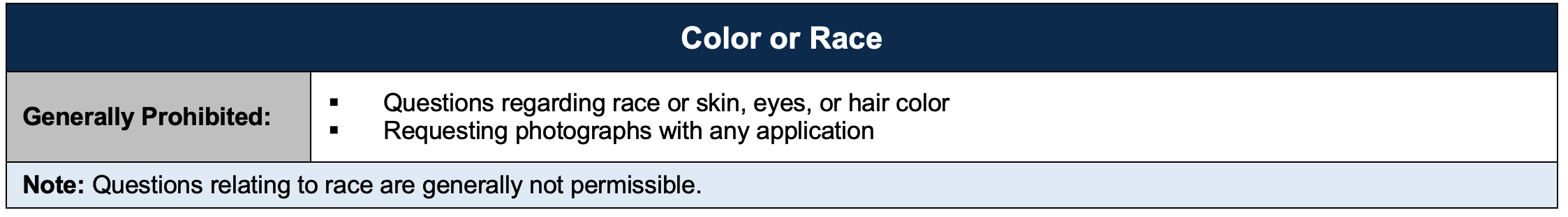 Color or Race