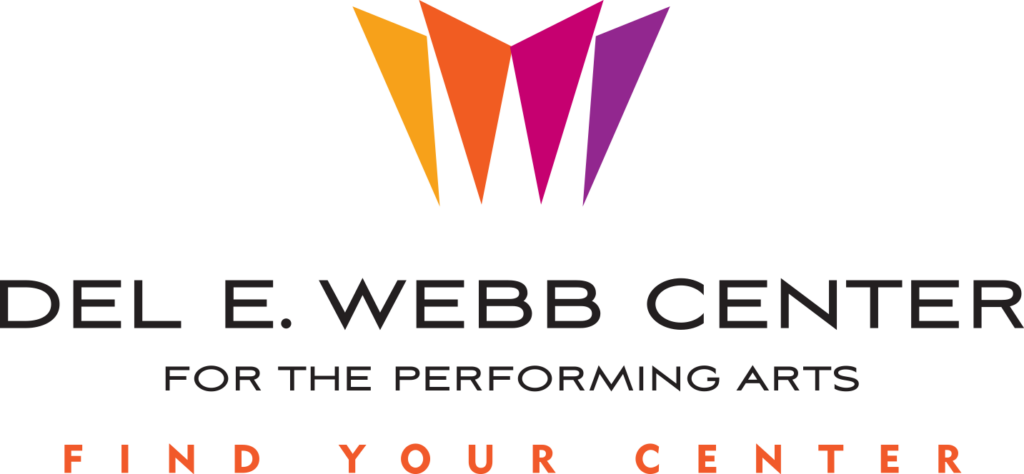 The Del E. Webb Center for the Performing Arts logo.